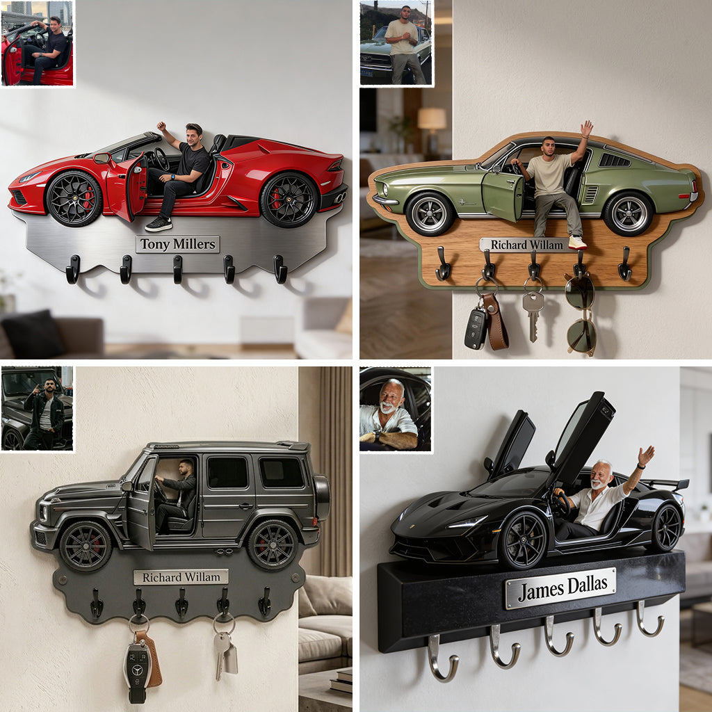 Best Ride - Personalized Car Lover Custom Shaped Hanging Rack