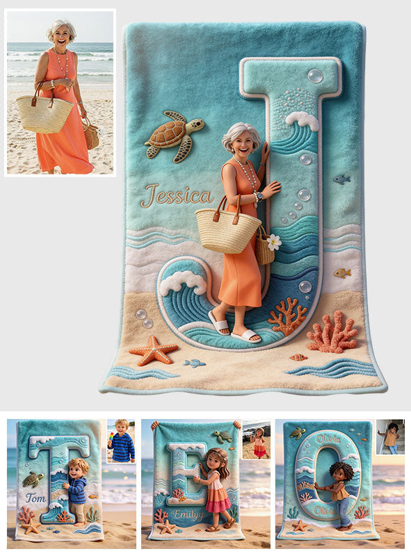 Custom Any Photo - Personalized Sea Lover Quick-dry Beach Towel/ Bath Towel