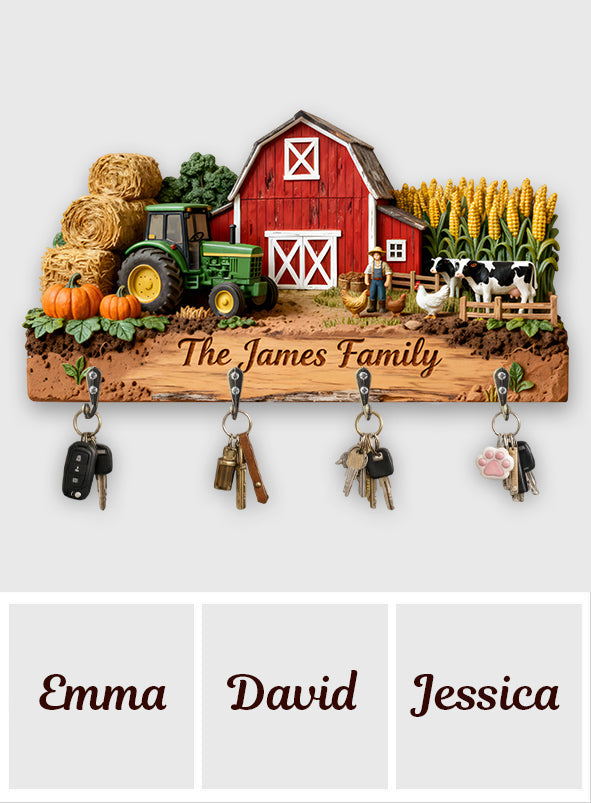 Farmer Life - Personalized Farmer Custom Shaped Hanging Rack