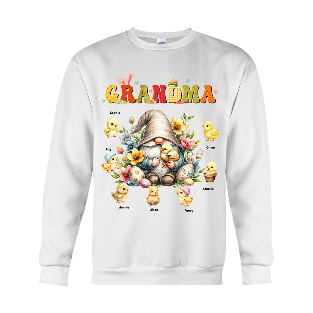 Gift For Grandma Easter Gnome - Personalized Grandma T-shirt And Hoodie