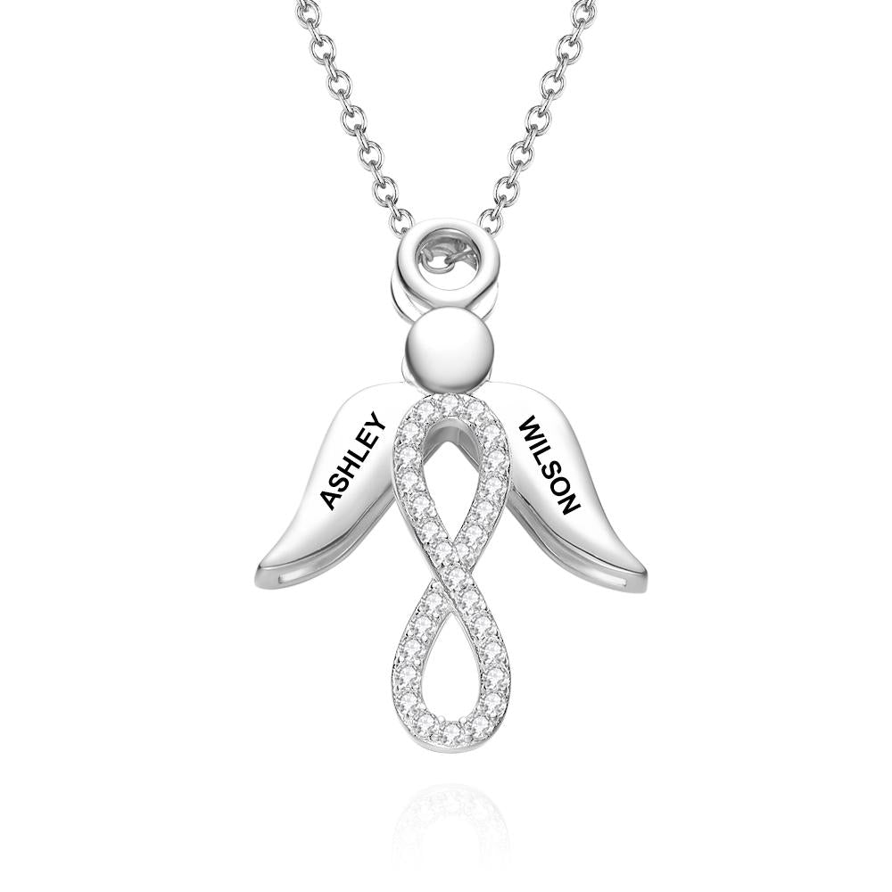 Little Angel - Personalized Name Wings Necklace
