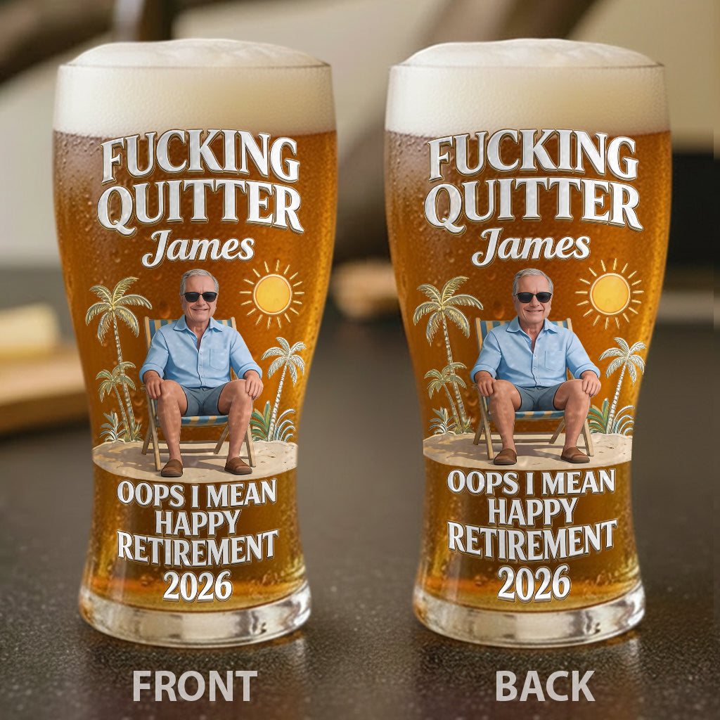 Happy Retirement - Personalized Retired Beer Pint