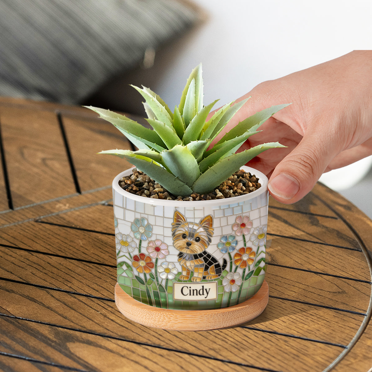 Custom Any Photo - Personalized Dog Ceramic Plant Pot
