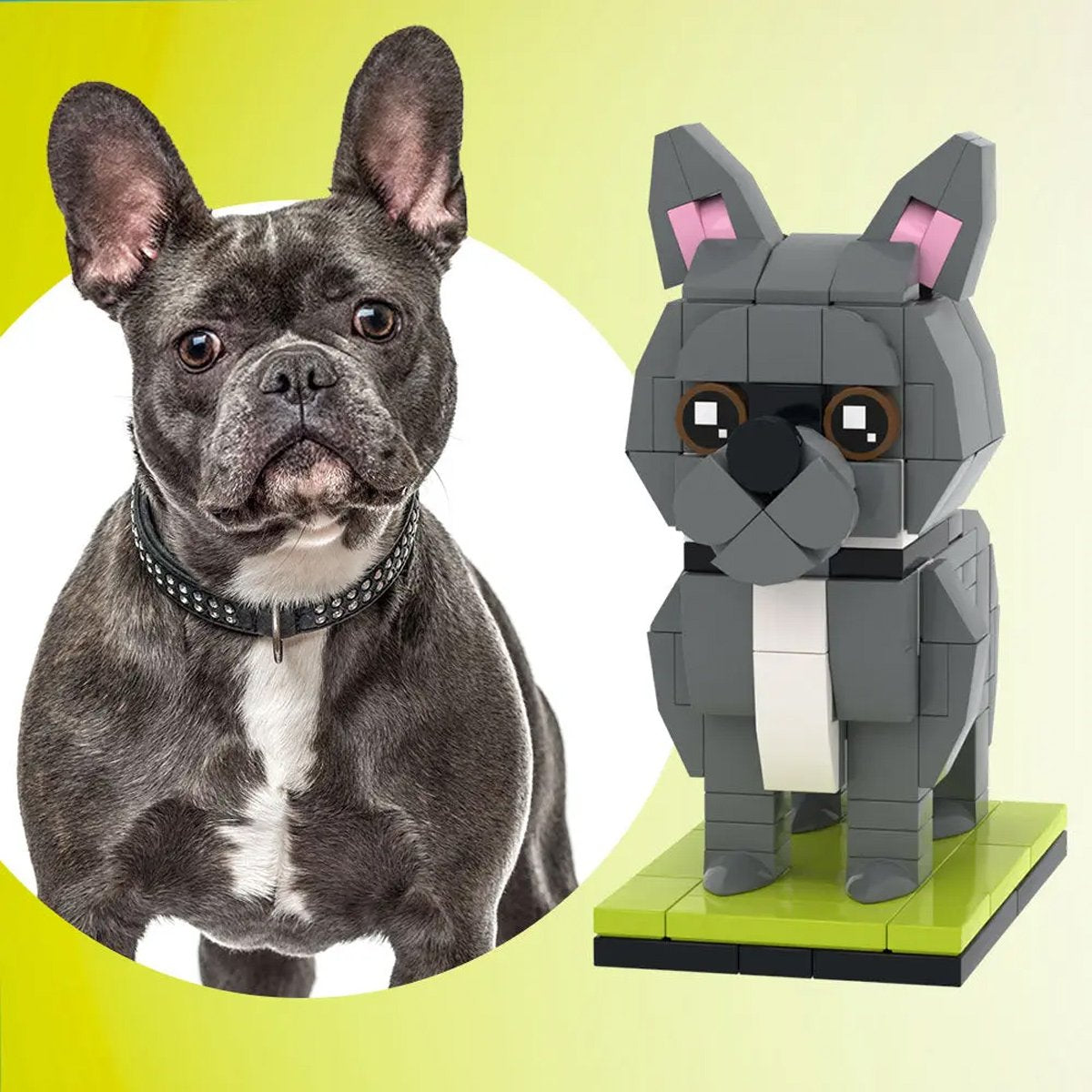 Dog Cat Lovers - Personalized Dog Cat Photos Brick Figures