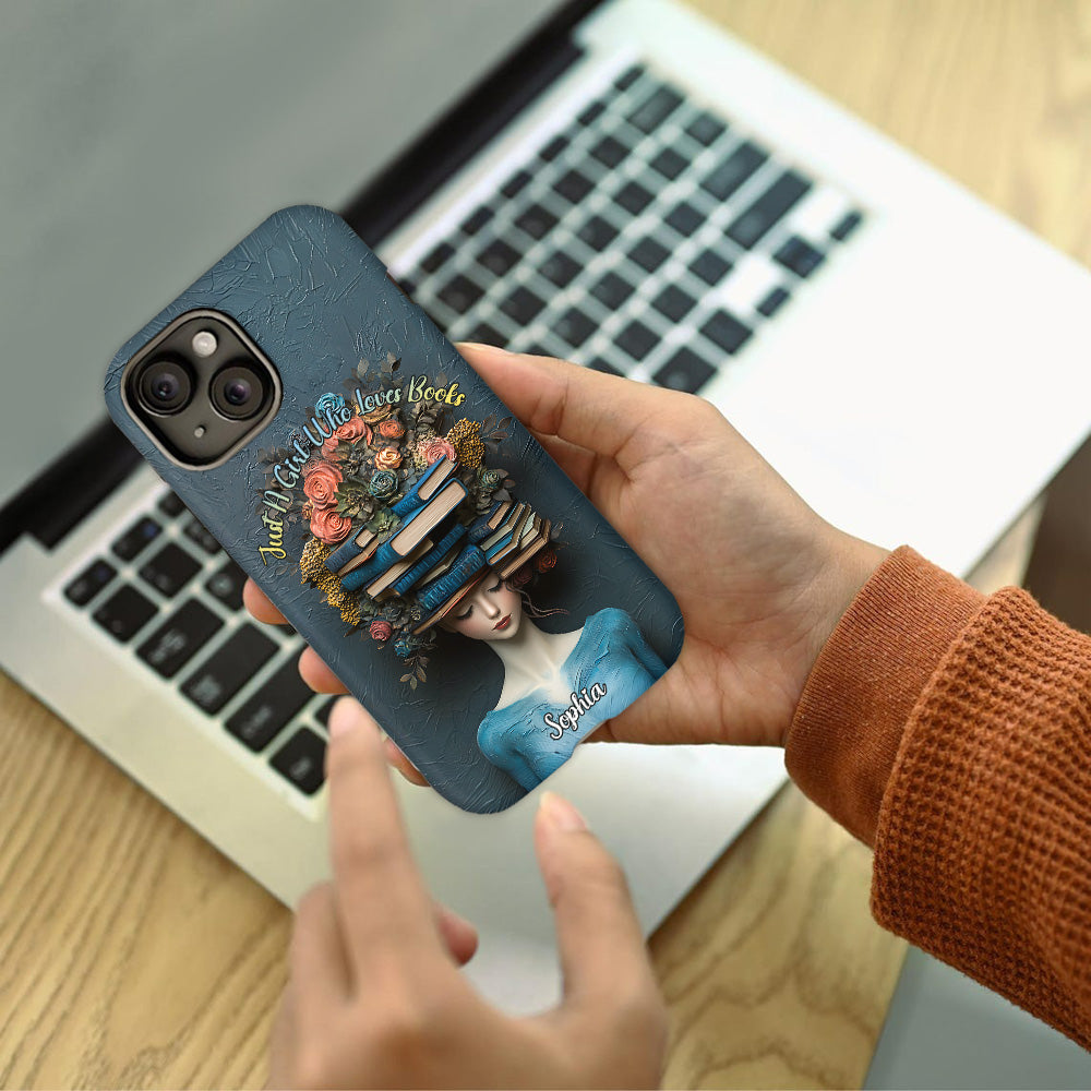 Just A Girl Who Loves Books - Personalized Book Full Print Phone Case