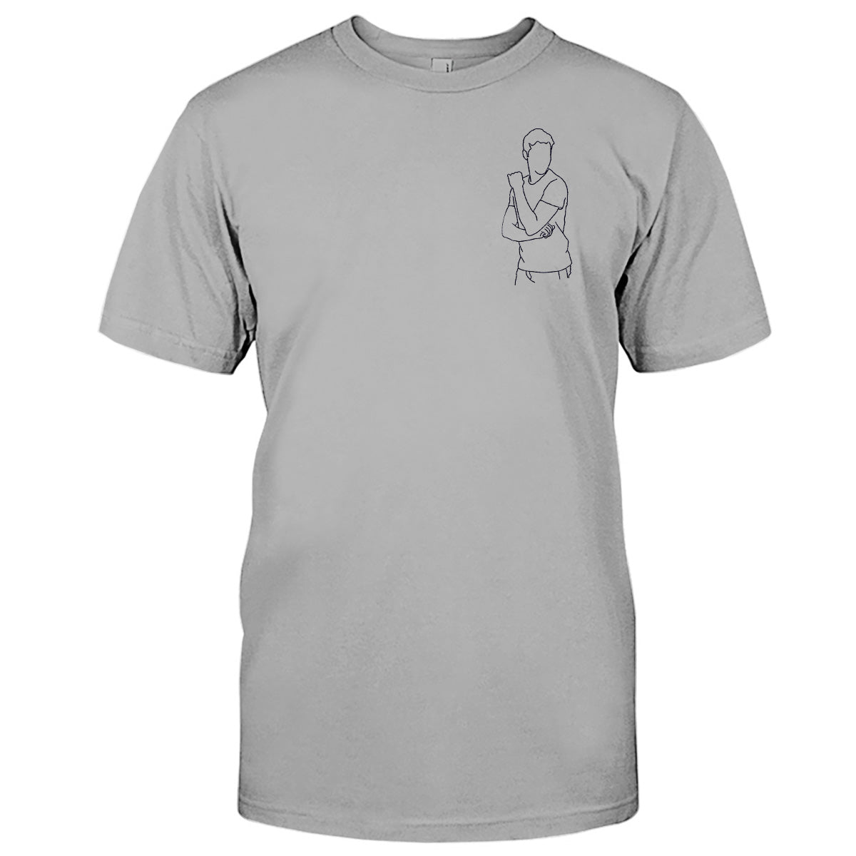 Custom Line Art - Personalized Son Embroidered T-shirt