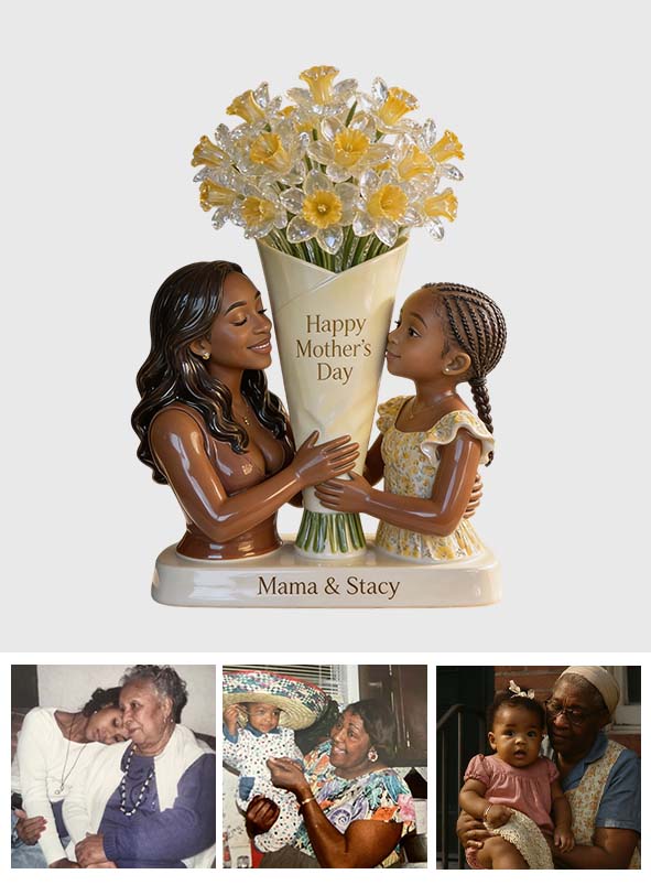 Grandma's Bouquet - Personalized Grandma Custom Shaped Acrylic Plaque