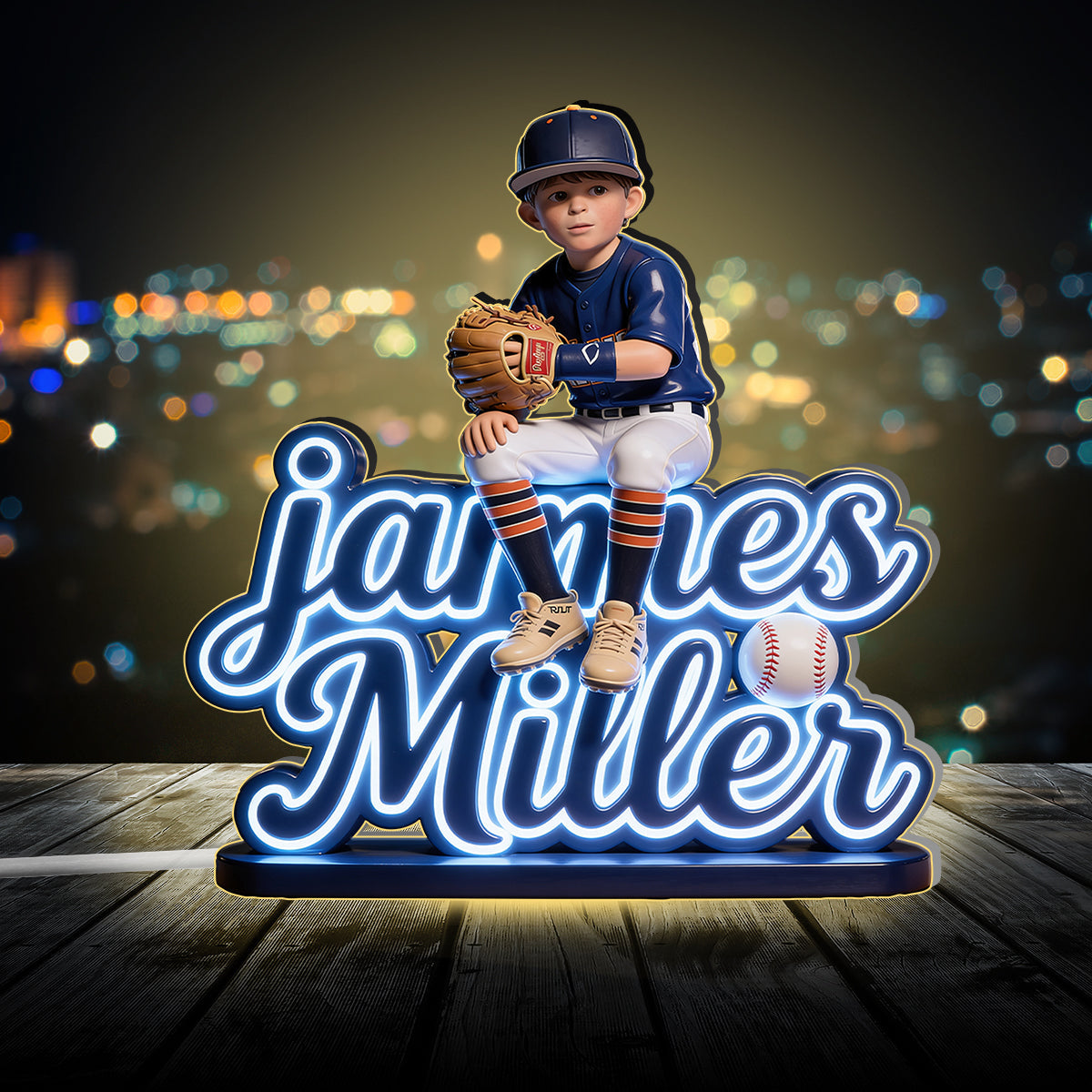 Custom Any Sport And Photo - Personalized Volleyball Acrylic LED Night Light