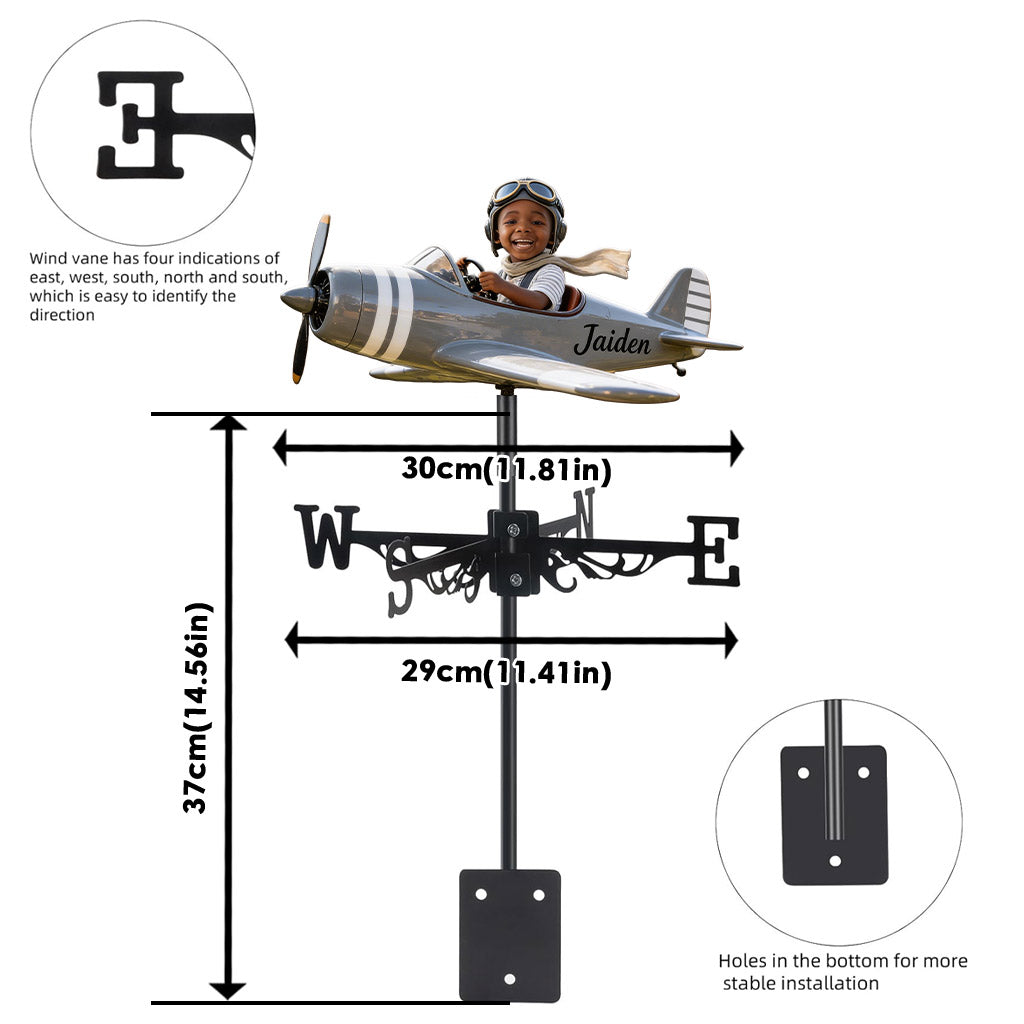 Custom Any Photo, Any Vehicle - Personalized Kid Weather Vane