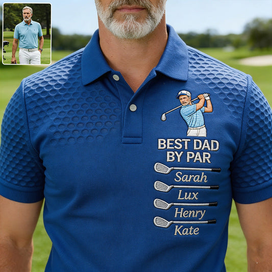 Best Dad By Far - Personalized Golf Polo Shirt