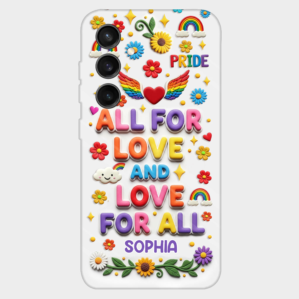 All For Love And Love For All - Personalized LGBT Support Full Print Phone Case