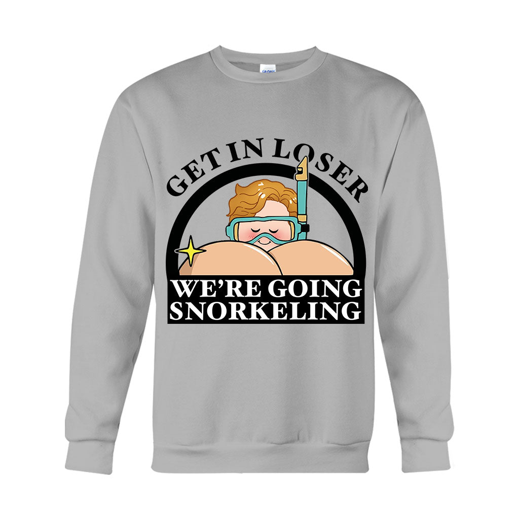 Get In Loser Funny Snorkeler - Personalized Scuba Diving T-shirt And Hoodie