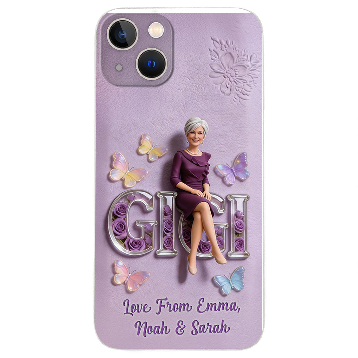 Custom Any Photo - Personalized Mother 3D Embossed Leather Phone Case