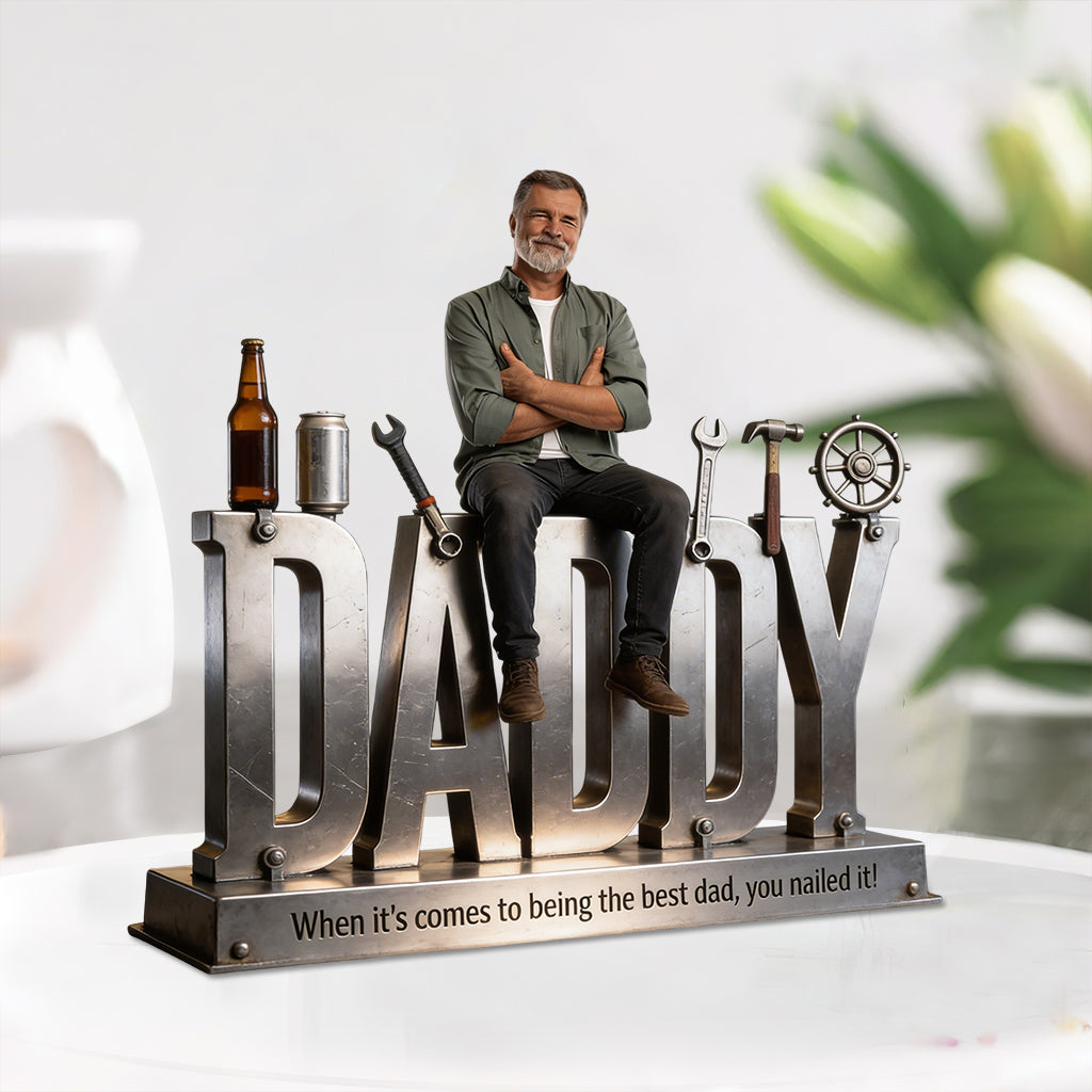 Father Gift Idea, Husband Gift - Personalized Father Custom Shaped Acrylic Plaque