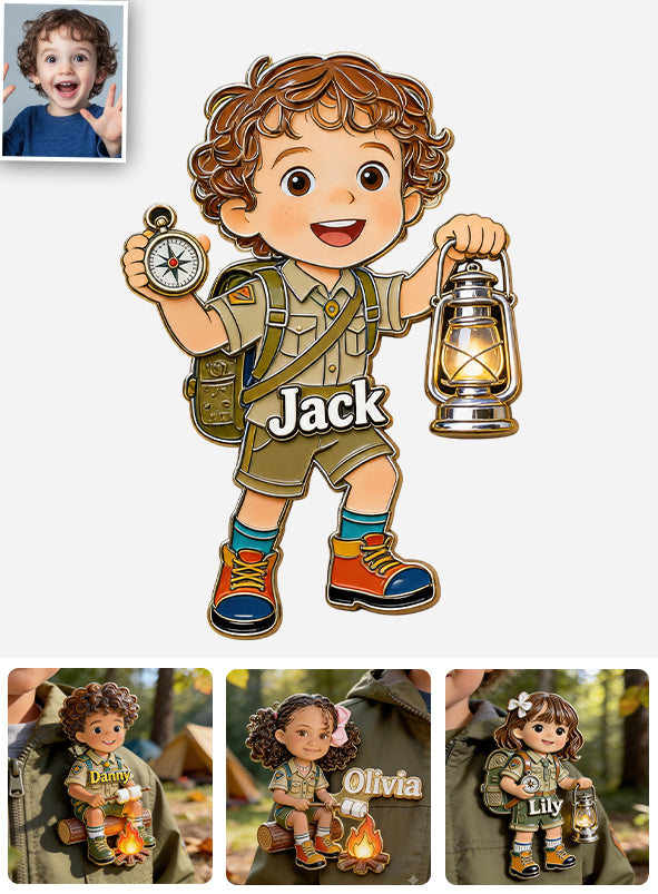 Happy Campers - Personalized Kid 3D Embossed Enamel Pin