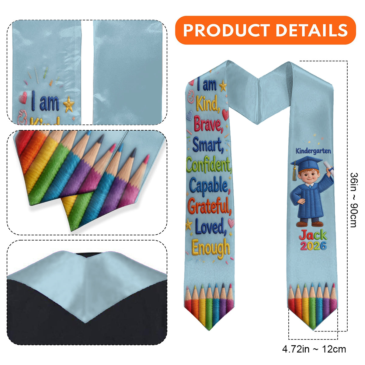 Graduation Day - Personalized Kid Graduation Stole