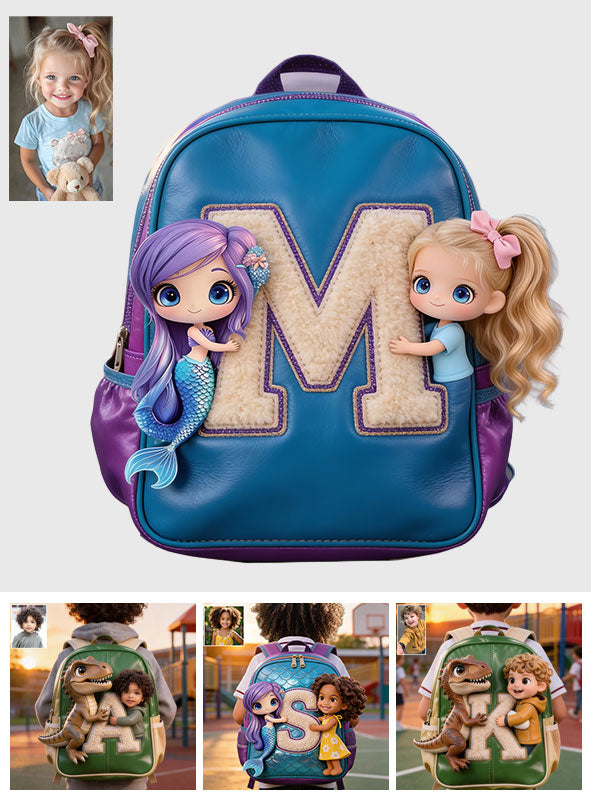 Hello Summer - Personalized Kid Changeable Leather Patch Backpack
