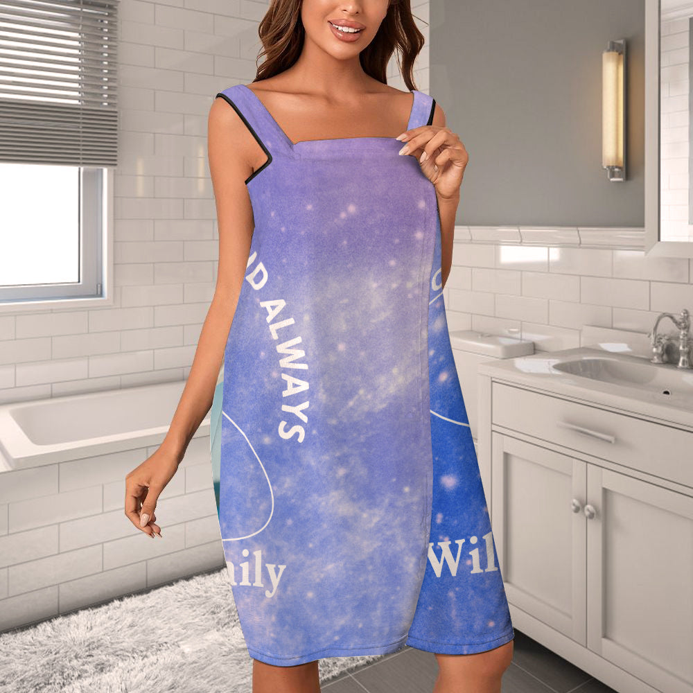 Starry Sky - Personalized Couple Bath Towel Dress