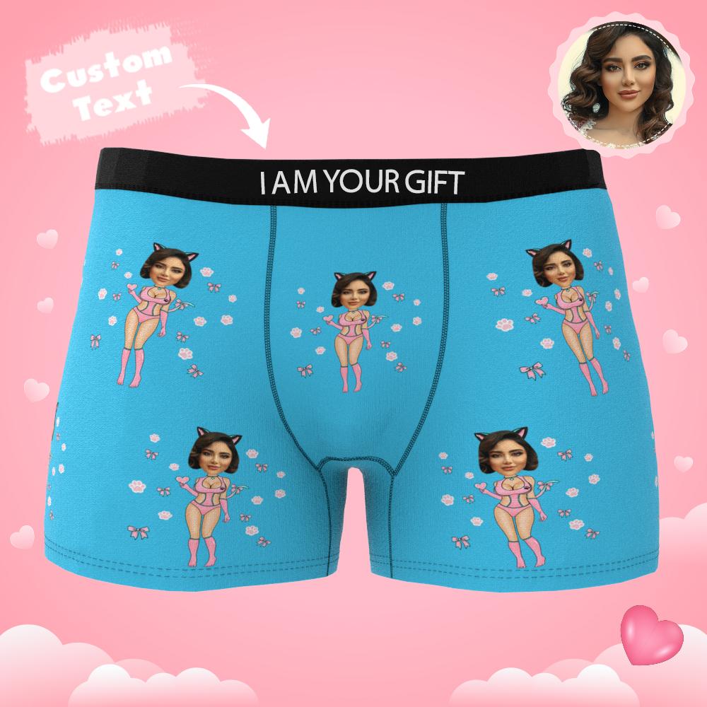 Custom Wife Or Girlfriend Face Boxers AR View - Personalized Couple Men's boxer briefs