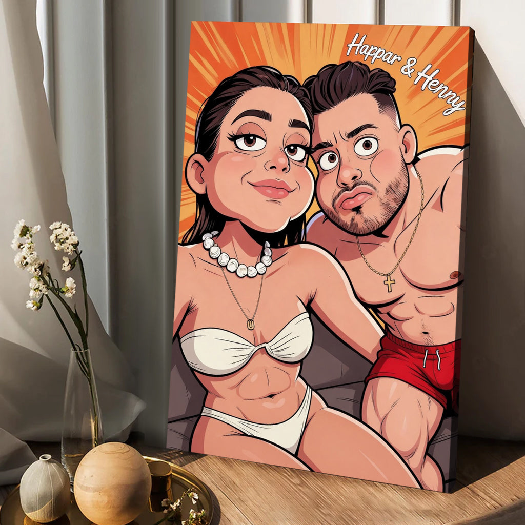 Custom Any Photo - Personalized Couple Canvas And Poster