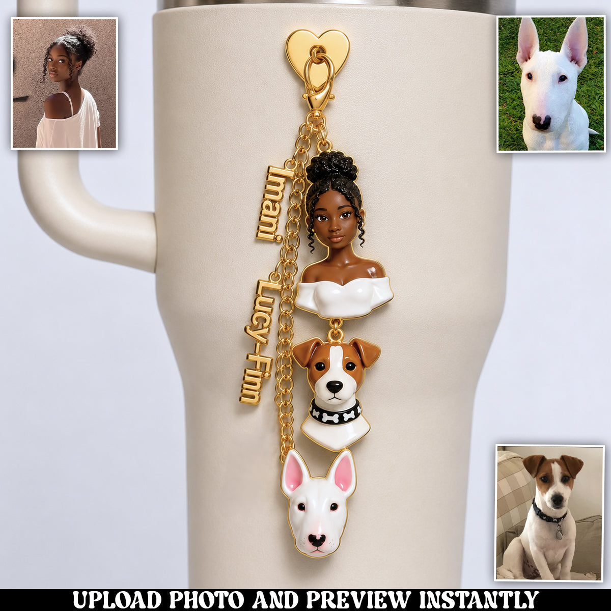 Just A Girl Who Loves Dogs - Personalized Dog Dangling Charms