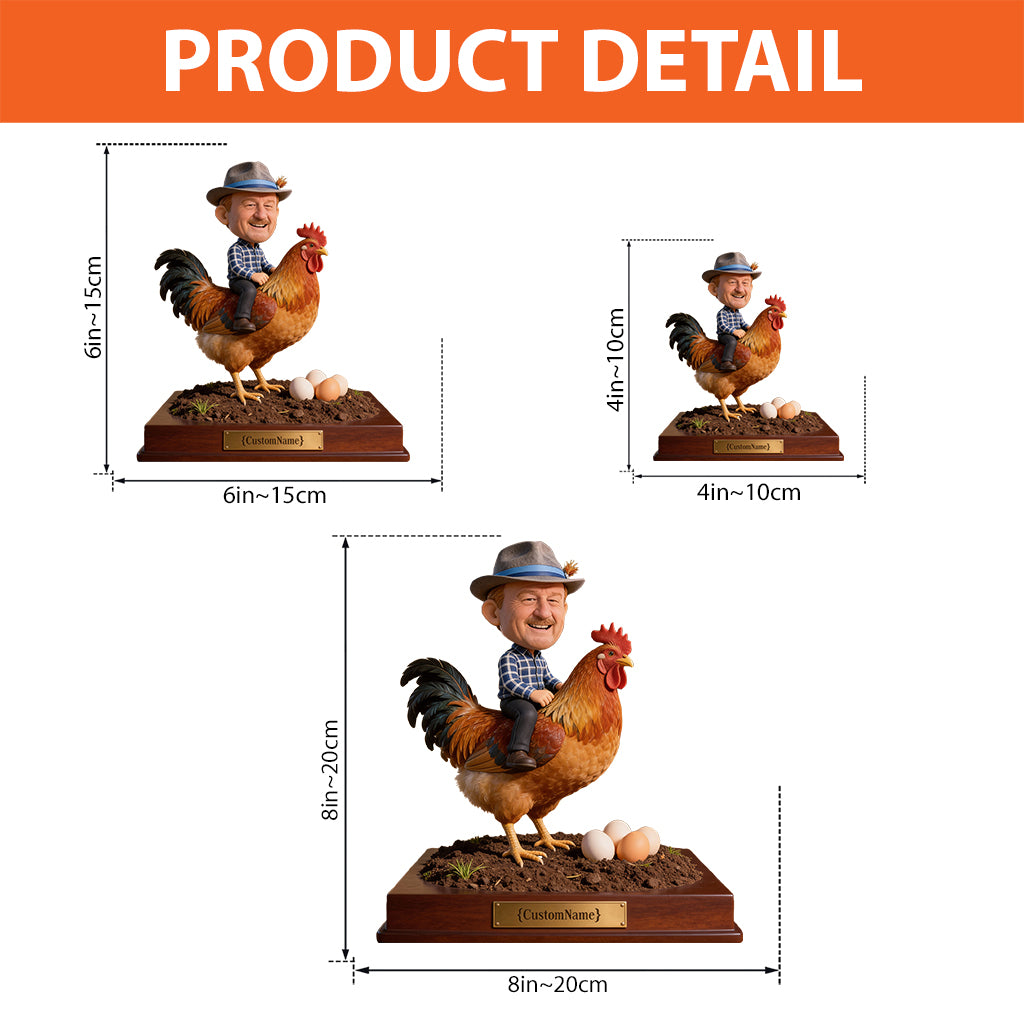Farmer Gift Idea, Chicken Lover, Farm Life - Personalized Chicken Custom Shaped Acrylic Plaque