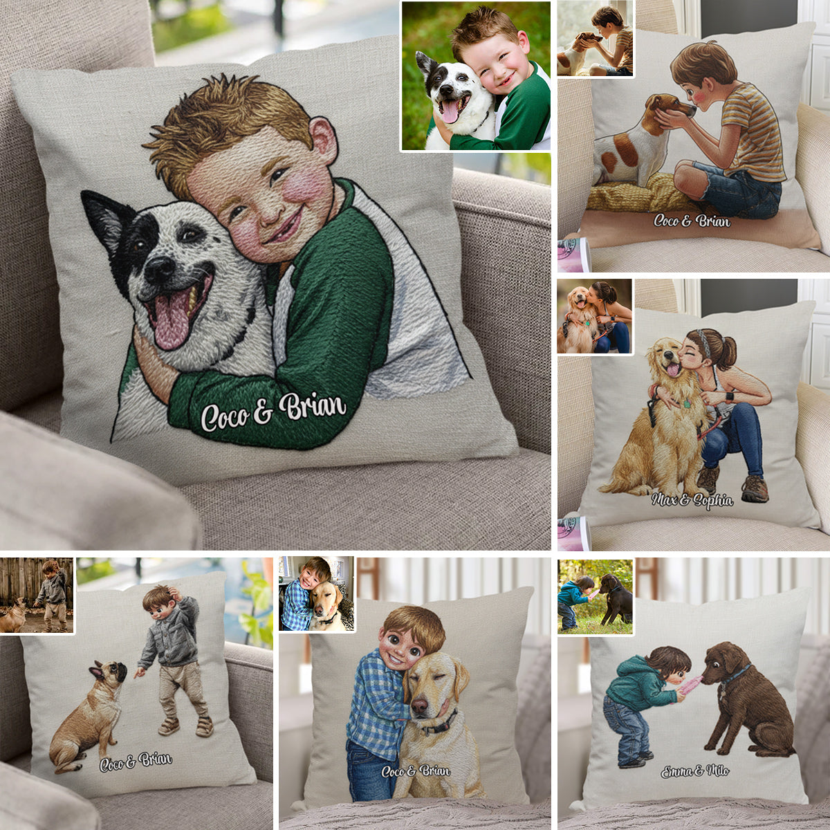 Funny Dog Photo - Personalized Dog Throw Pillow