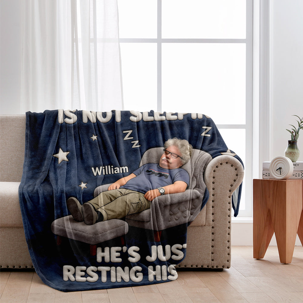 Dad Is Not Sleeping - Personalized Father Blanket