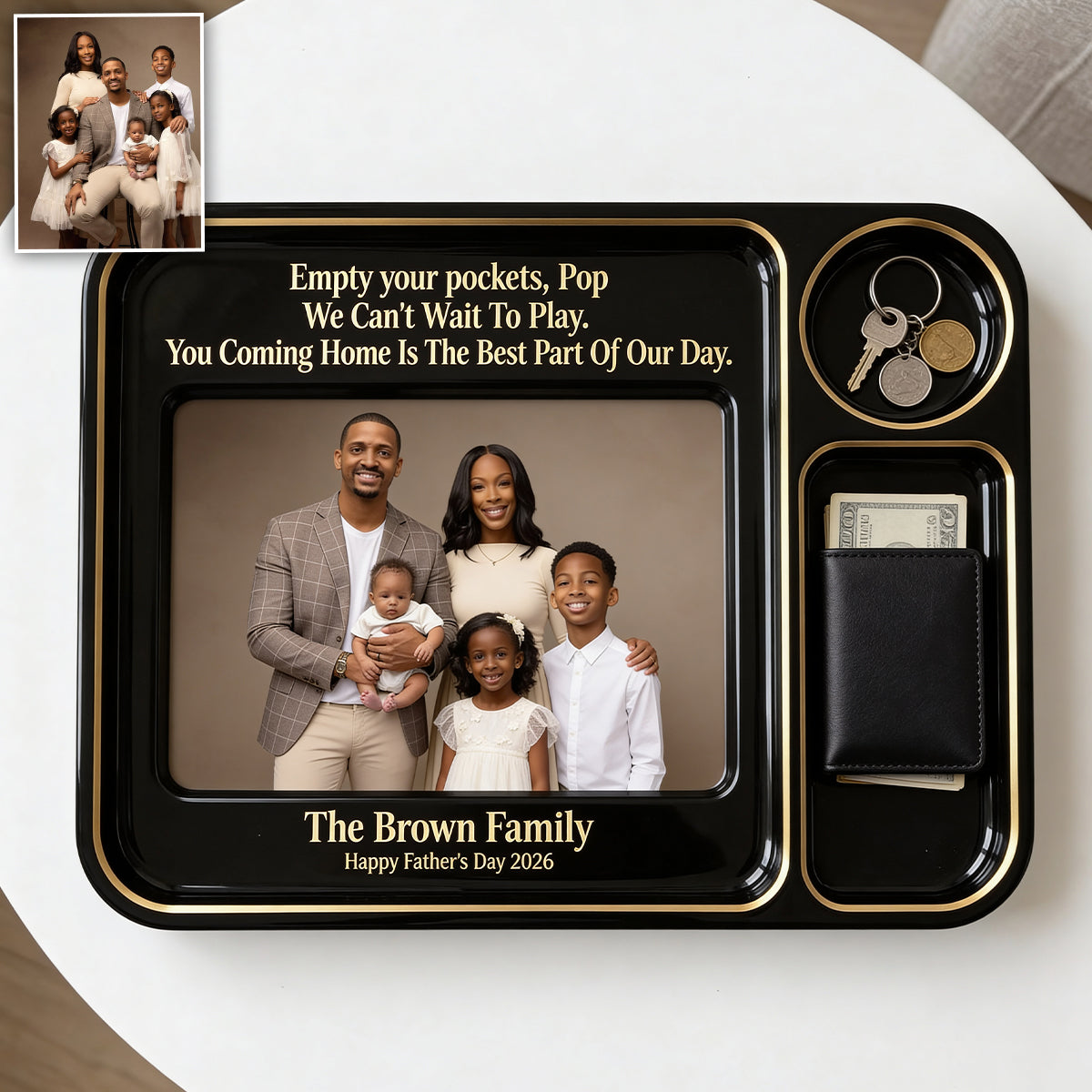 Father's Day Gift, Key & Wallet Tray - Personalized Father Catch-All Tray
