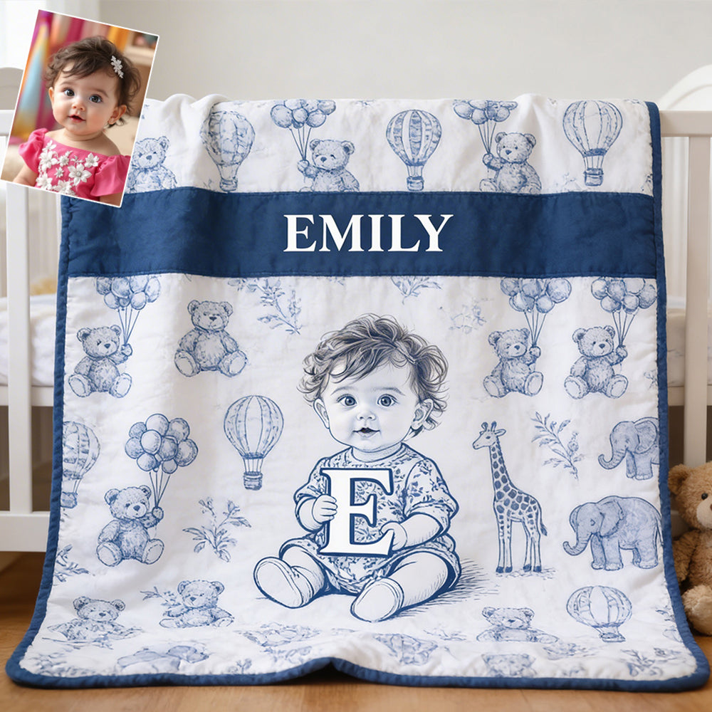 Custom Any Photo, Any Letter - Personalized Kid Blanket