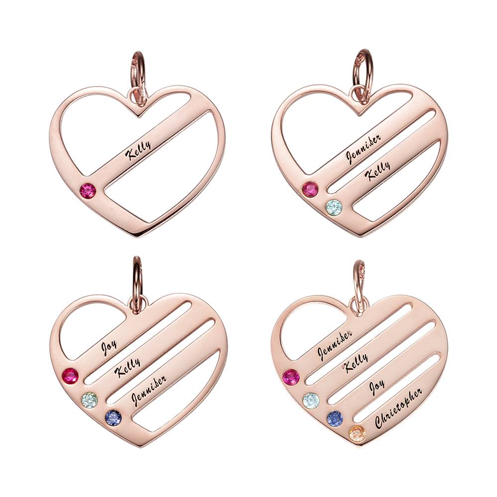 This Is Us - Personalized Family S925 Silver Birthstone Heart Name Necklace