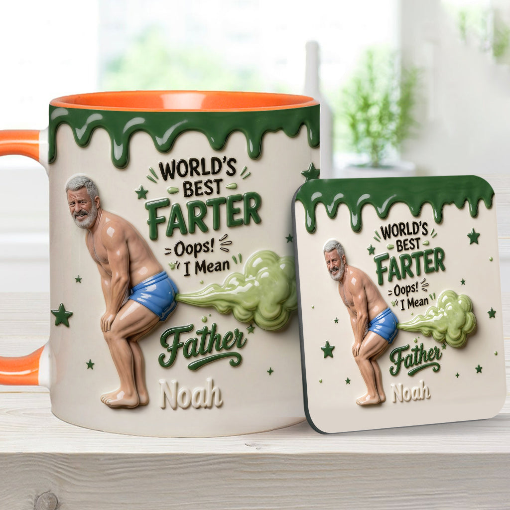 Best Farter Ever - Personalized Father Accent Mug & Coaster