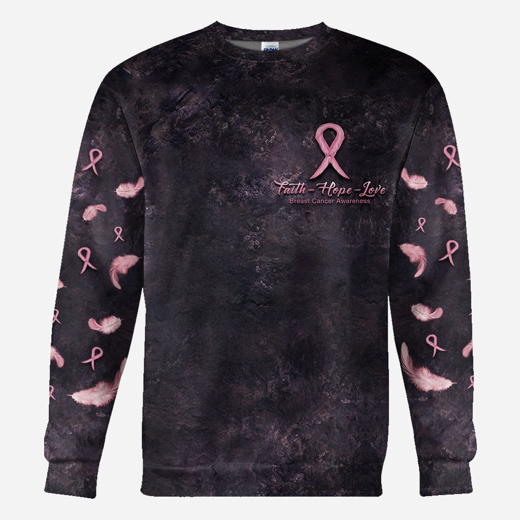 Faith Hope Love Breast Cancer Awareness All Over T-shirt and Hoodie
