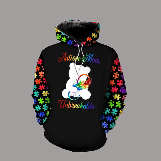 Gift For Mom Autism Mom Unbreakable - Autism Awareness All Over T-shirt and Hoodie 0921
