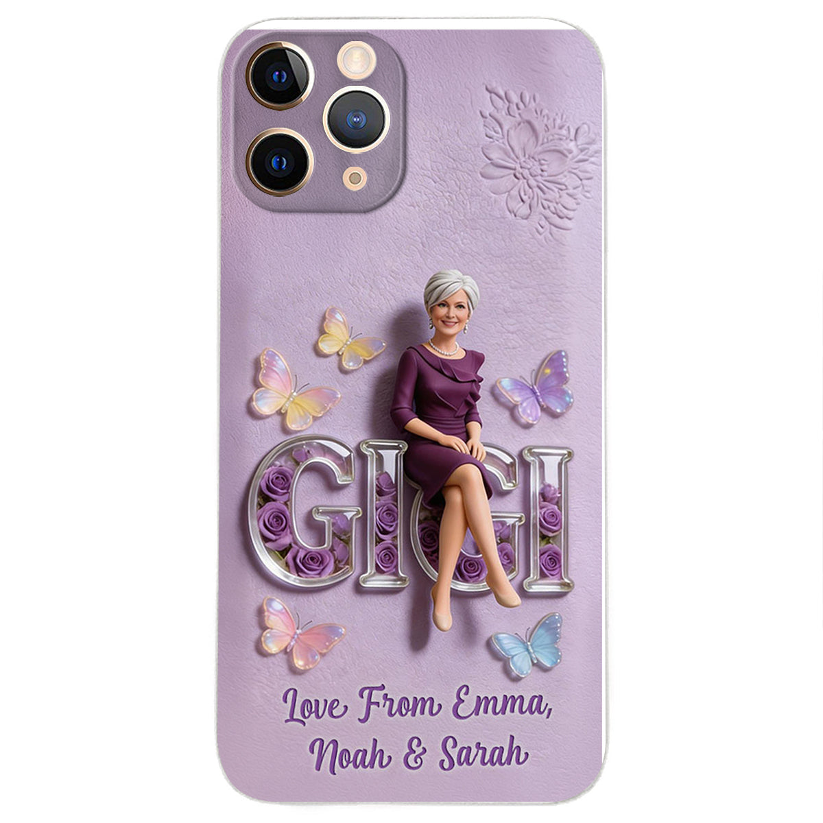 Custom Any Photo - Personalized Mother 3D Embossed Leather Phone Case