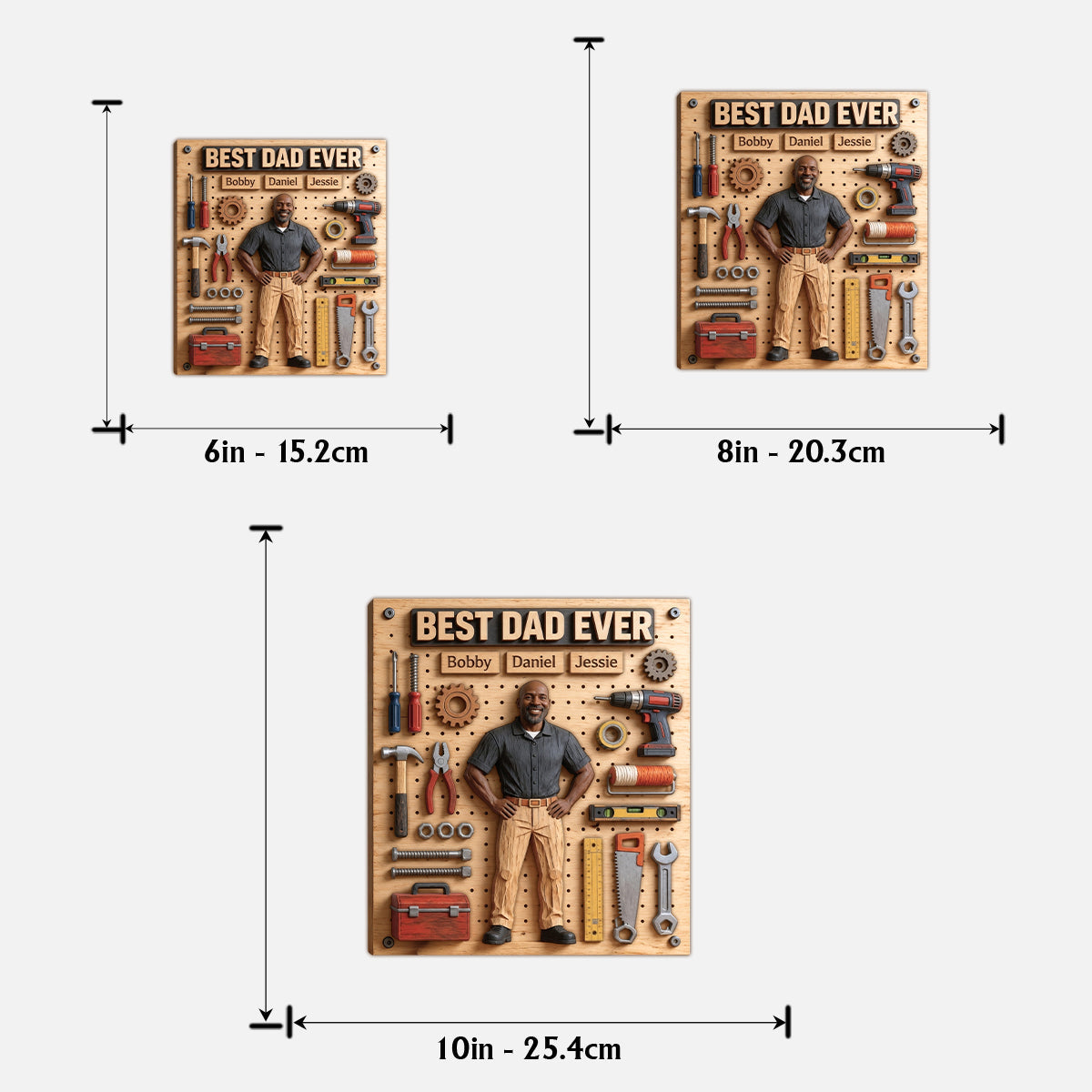 Dad Fixer Of All Things - Personalized Father 2 Layered Wood Sign / Wood Plaque