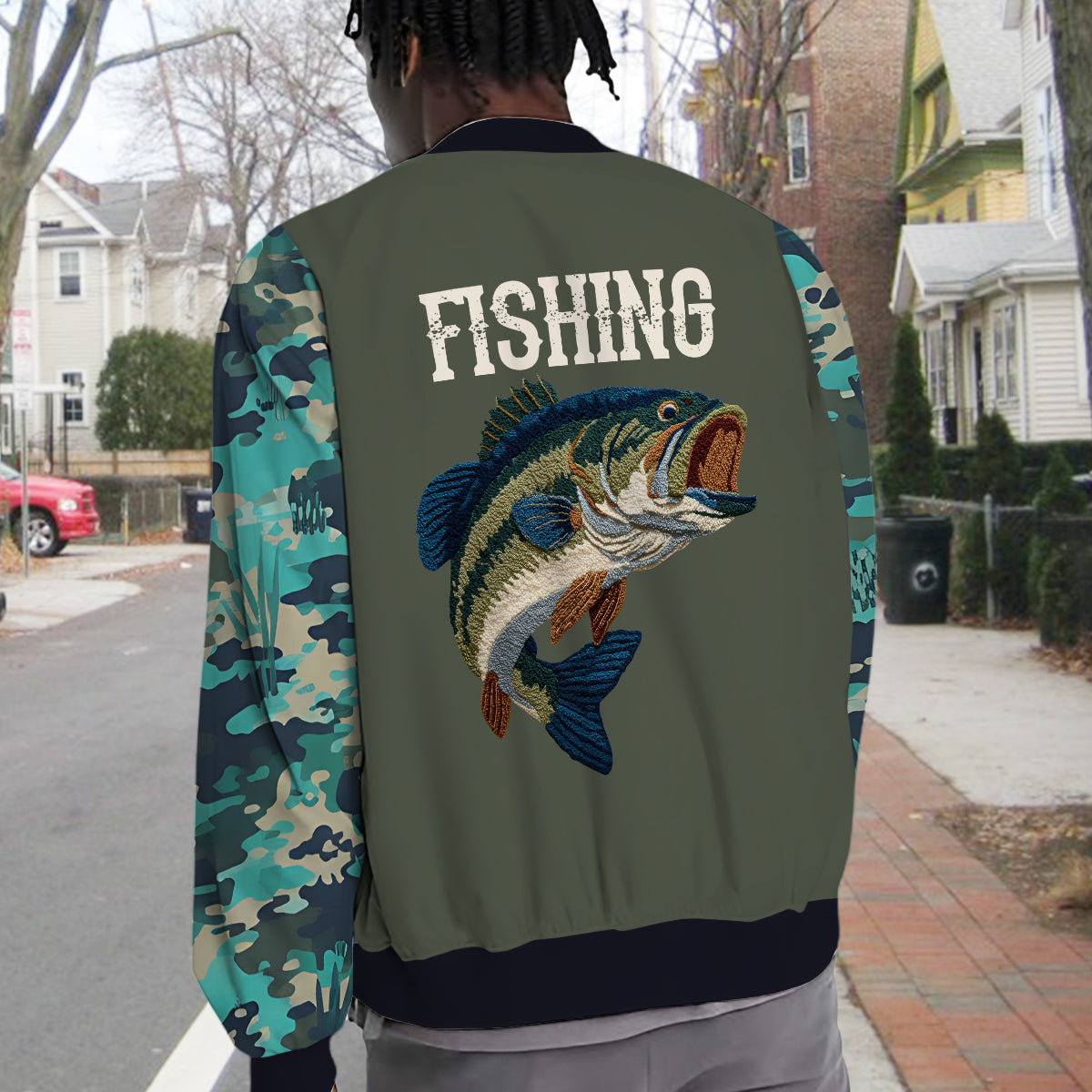 Cool Fishing - Personalized Fishing Varsity Jacket