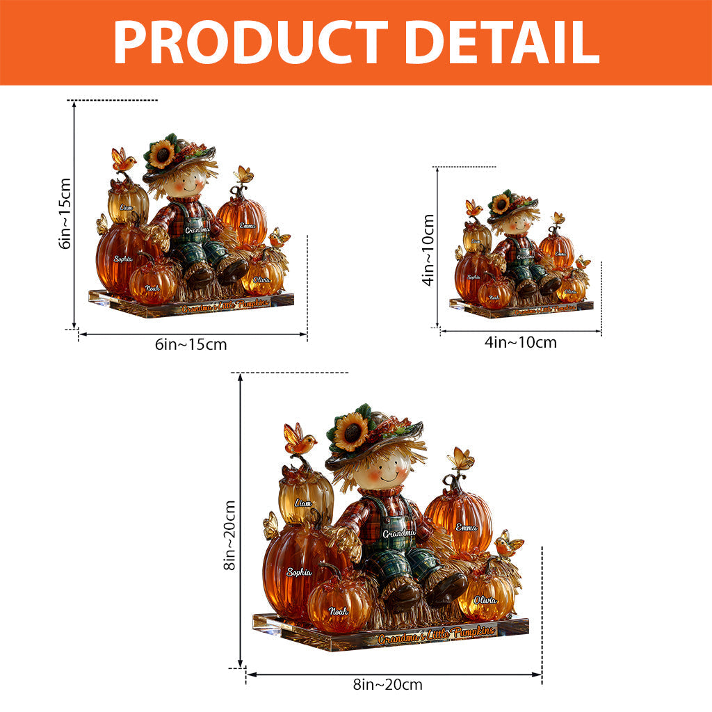 Grandma's Little Pumpkins - Personalized Grandma Custom Shaped Acrylic Plaque