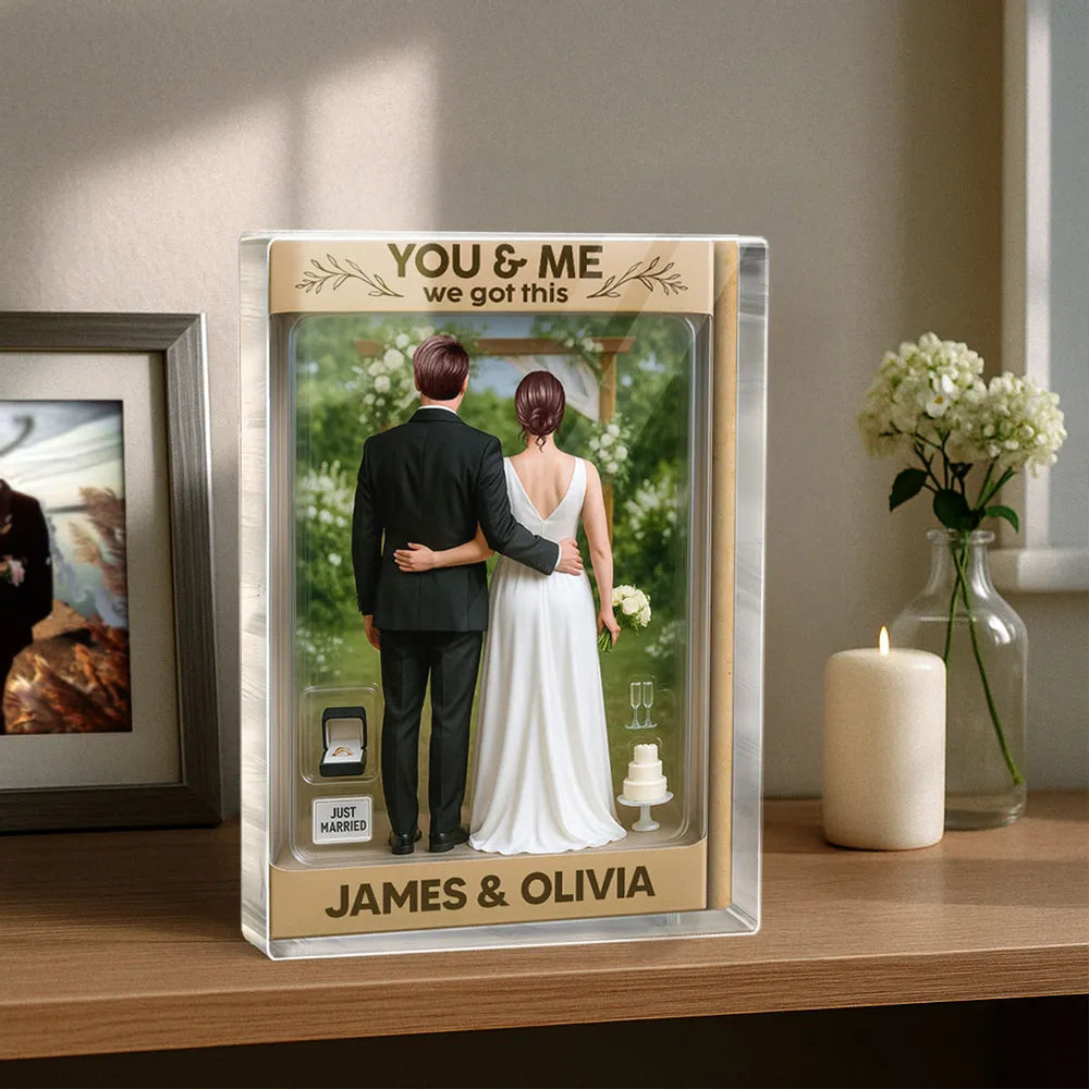 Couple Wedding Garden Plaque, Personalized Bride & Groom Gift