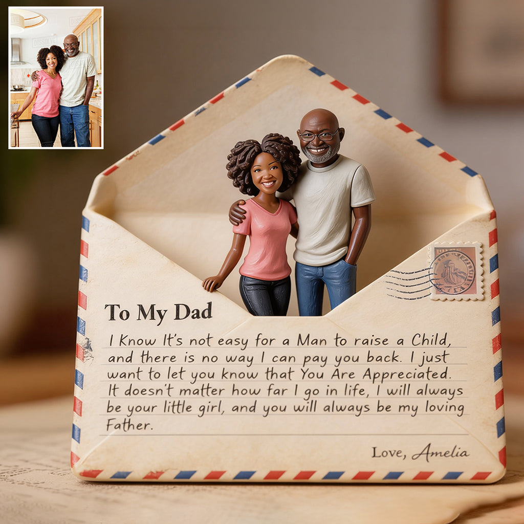 Letter To My Dad - Personalized Father Custom Shaped Acrylic Plaque