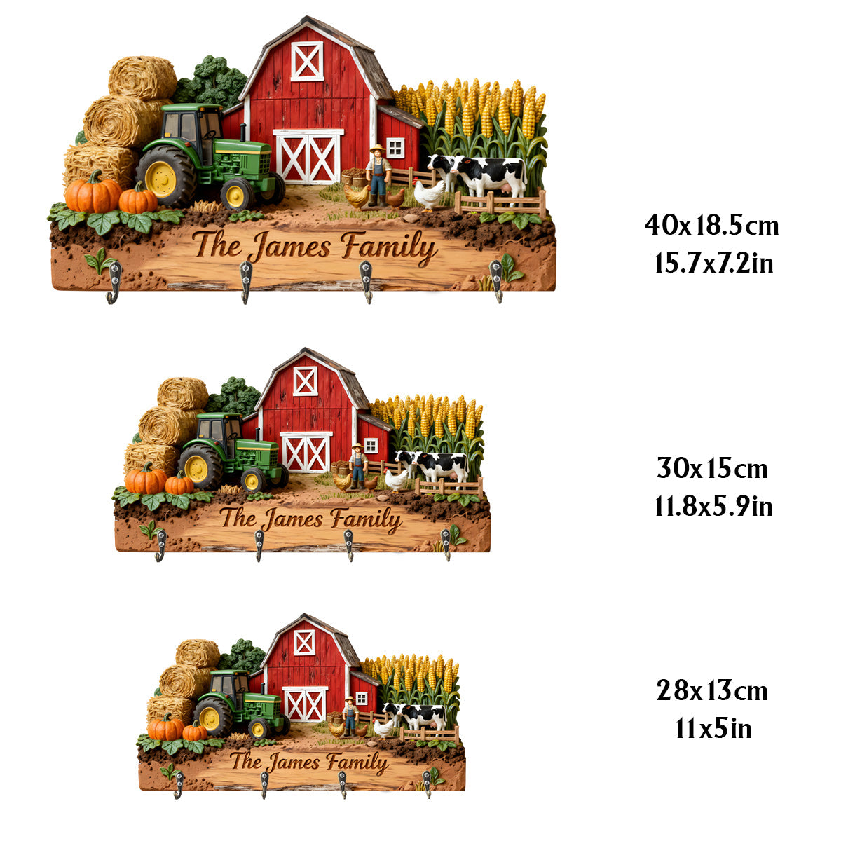 Farmer Life - Personalized Farmer Custom Shaped Hanging Rack