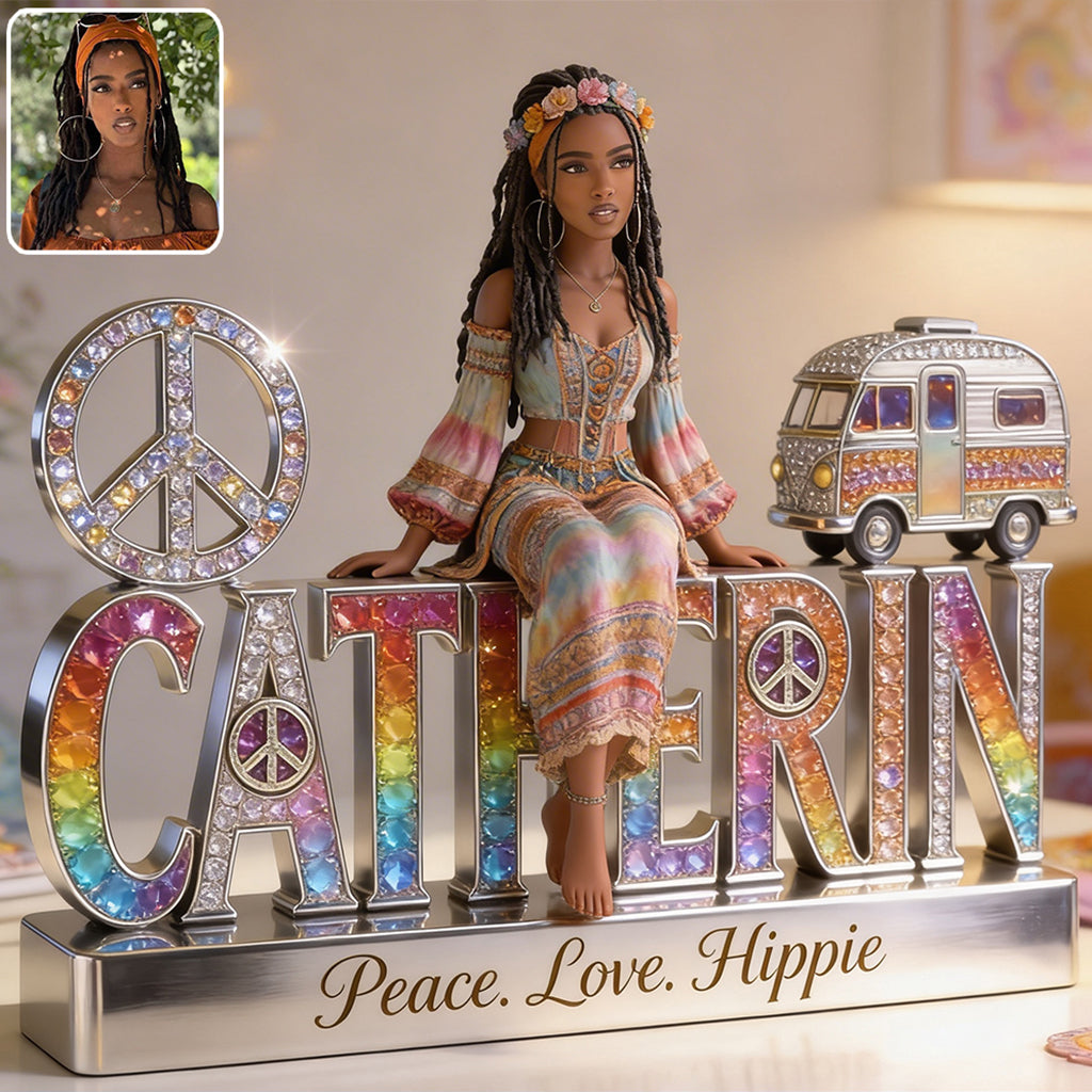 Hippie Souls - Personalized Hippie Custom Shaped Acrylic Plaque