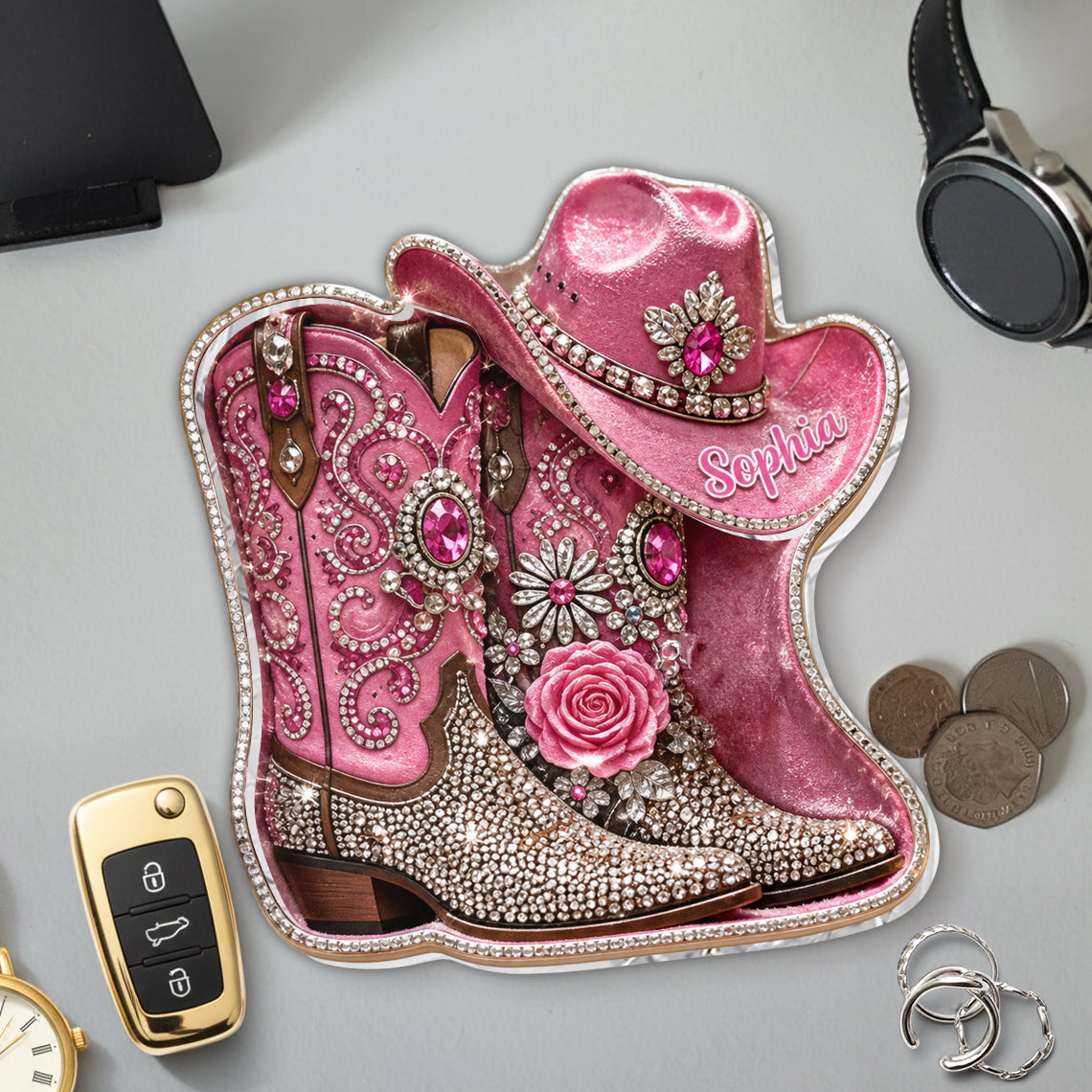 Cowgirl Spirit - Personalized Cowgirl Catch-All Tray