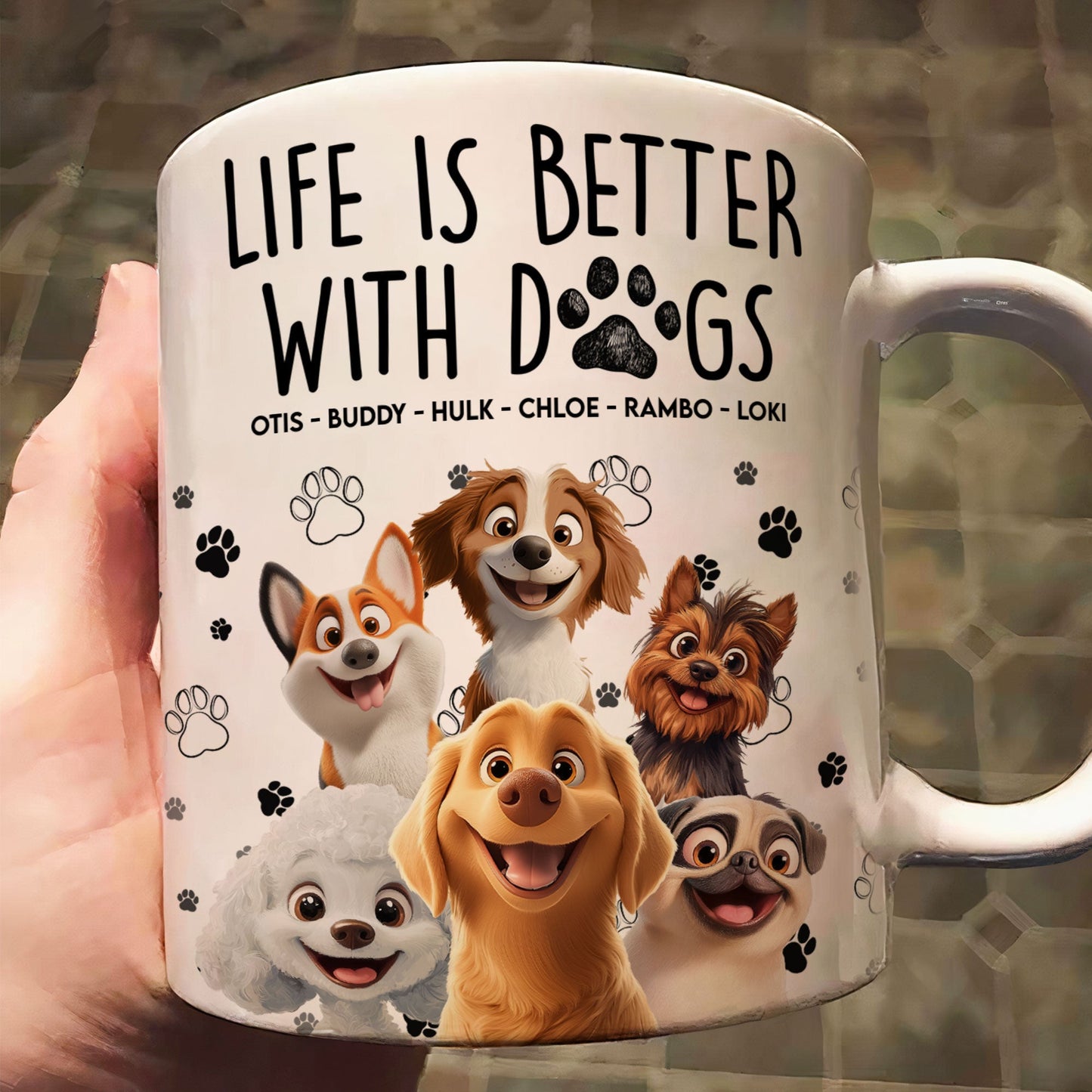 Adorable Dog-Themed Ceramic Mug, Adding Warmth and Joy to Your Day