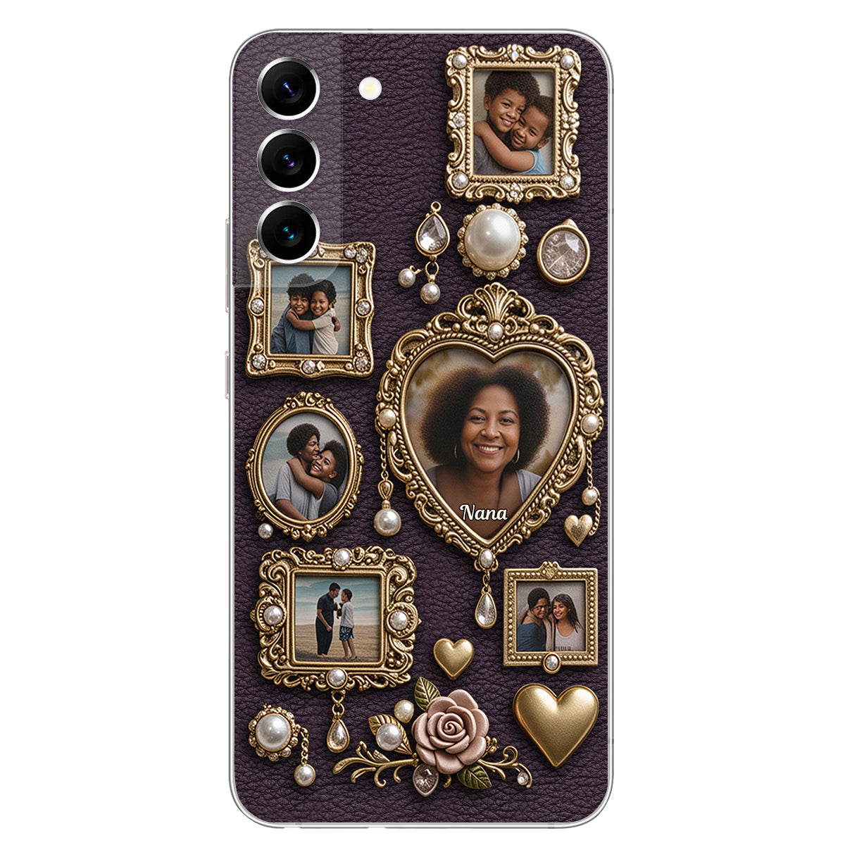 Grandma's Cute Little Museum - Personalized Grandma Leather Phone Case