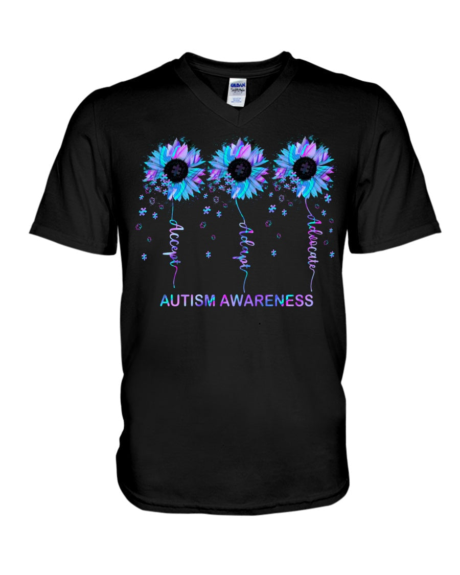 Accept Adapt Advocate - Autism Awareness T-shirt and Hoodie 0520