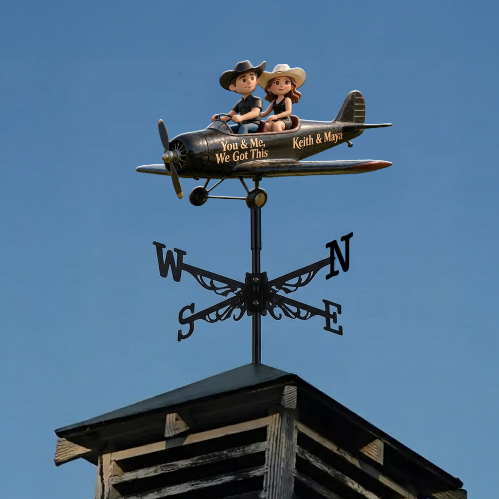 Airphane Couple - Personalized Couple Weather Vane