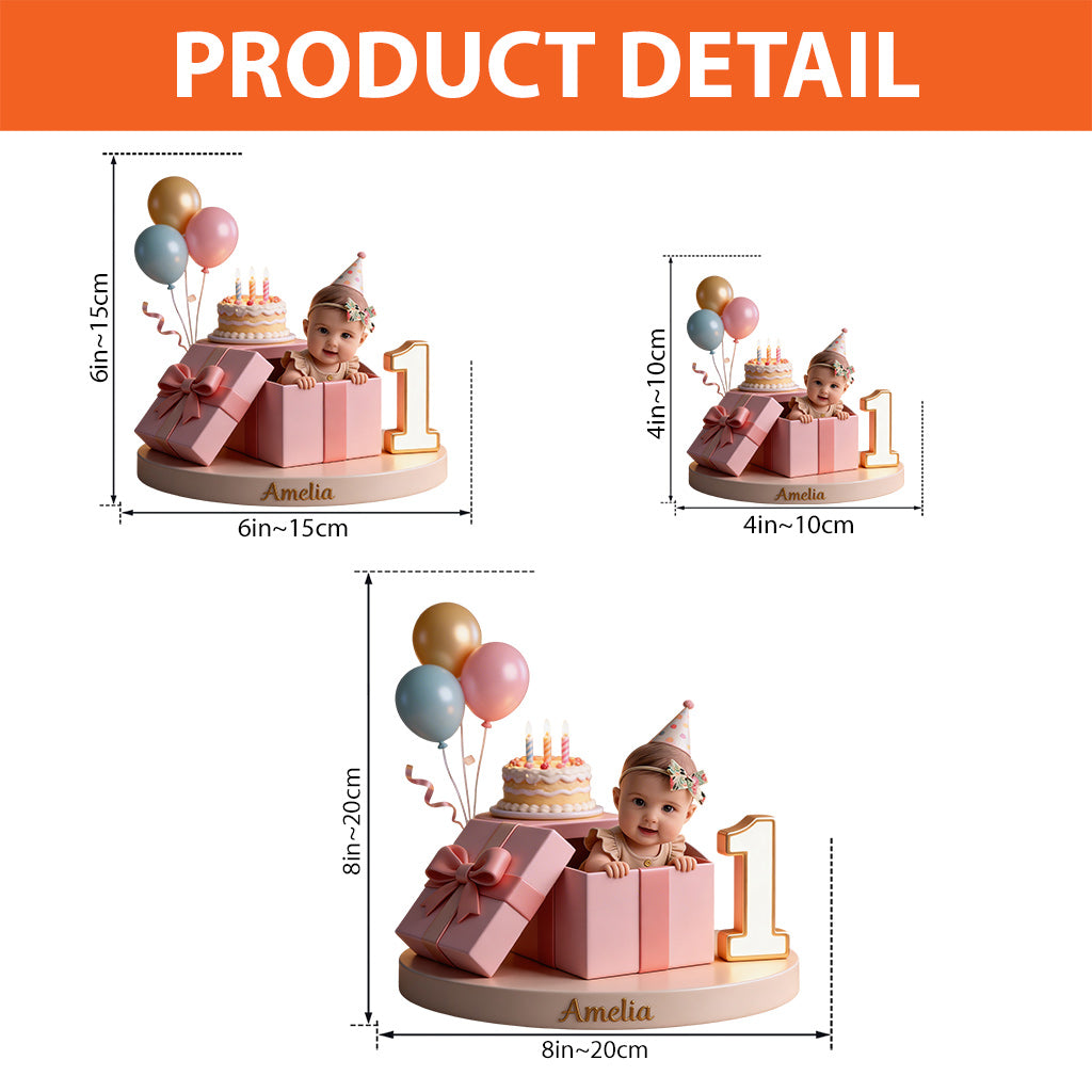 Kid Birthday Custom From Photo, Number - Personalized Birthday Custom Shaped Acrylic Plaque