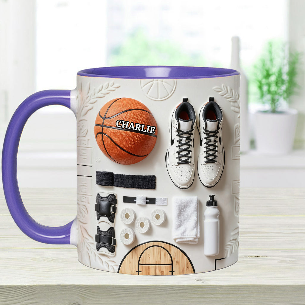 Love Basketball - Personalized Basketball Accent Mug & Coaster