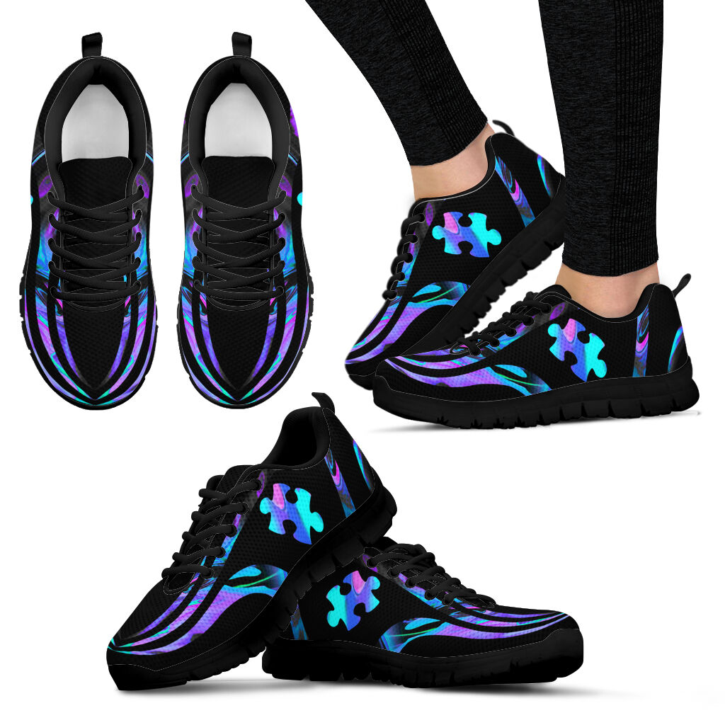 Blue Autism Puzzle Autism Awareness Sneakers 0622